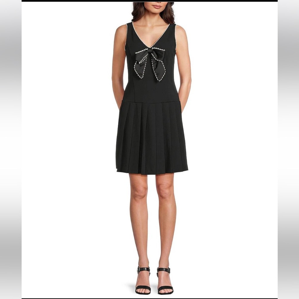Karl Lagerfeld Black Dress with Bow Detail